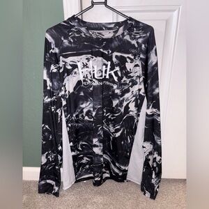 Huk Black and White Performance Shirt